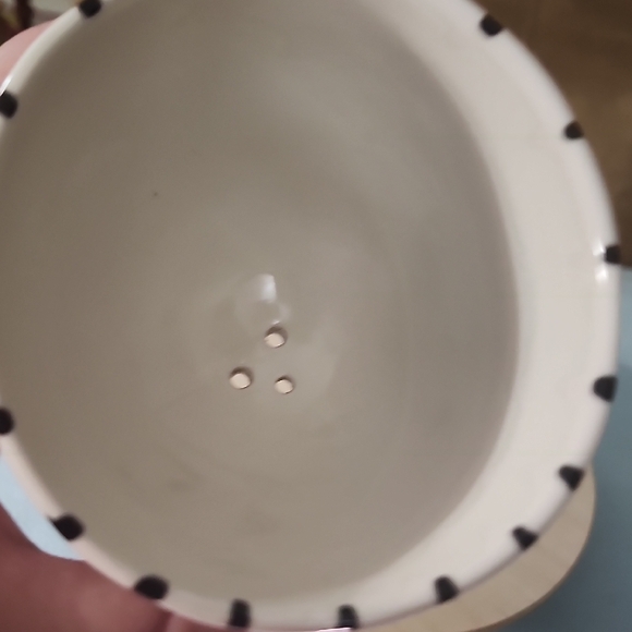 Kinska By Anthropologie Artistic Black and White Face Planter - Picture 7 of 8